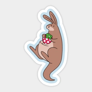 Strawberry Kangaroo Sticker